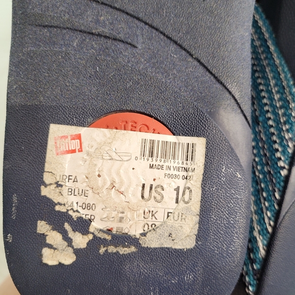 Fitflop Women's 10 Blue Flip Flops - Picture 8 of 10